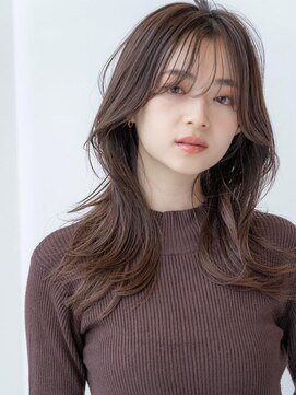 ケアリー 浦和美園(Carelly) 大人かわいい前髪セシルカットココアブラウンフリンジウェーブ