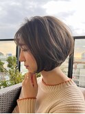丸み 前下がり/ショートボブ