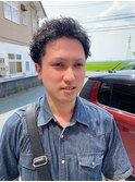 アップバングパーマ