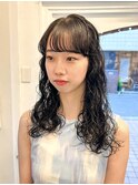 【白石】レディーススパイラルパーマ/セミロング/前髪パーマ