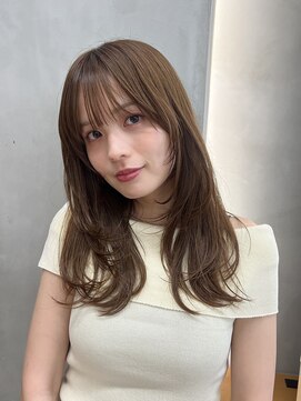 ニコ トウキョウ 渋谷(nico TOKYO) 顔まわりレイヤーカット/くびれヘア/透明感ベージュ/渋谷