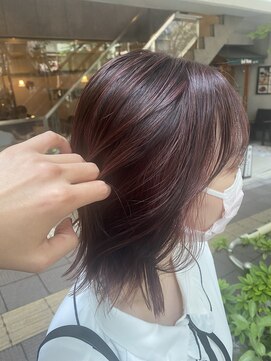 エトラ 渋谷店(etora) チェリーピンクハイライト　インナーカラー