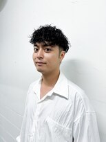 メリケンバーバーショップ フクオカ(MERICAN BARBERSHOP FUK)&nbsp;べリーショートダークアッシュニュアンスパーマ韓国マッシュ