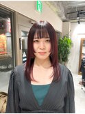【ADORE横浜】大人かわいいチェリーレッド×姫カット