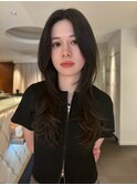 センターパート×モード系ハッシュロング☆