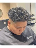 白金メッシュ×極道パーマ