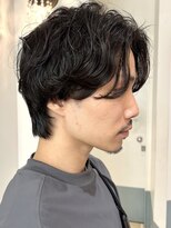 ローネス 銀座(LONESS)&nbsp;センターパート毛流れパーマセンターパートパーマダウンパーマ