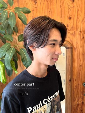 ソファ sofa メンズカットセンターパート