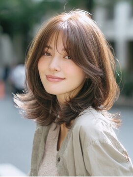 アルトリスト(Altruist Aging×HAIR&SPA) ★ダークアッシュ大人ガーリーボブ着物ミディアムレイヤーカット