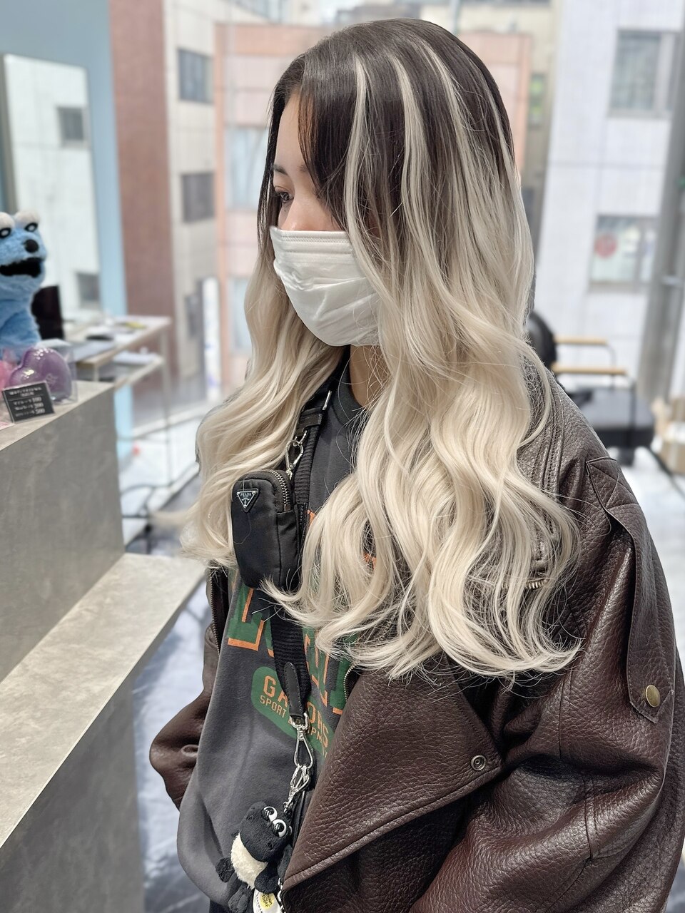 ホワイトベージュ#シールエクステ#バレイヤージュ#外国人風#神戸