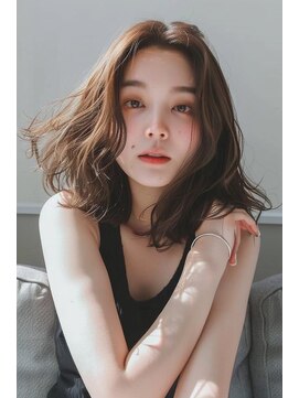 ルル(Lulu) ブラウンベージュラフカール