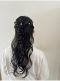 ふわふわハーフアップスタイル