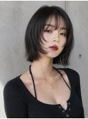 アッシュグレーブリーチなしタンバルモリくびれボブ内巻きボブ◎