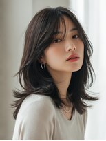 ロッソ 大橋店(Rosso) 暗髪の軽やかレイヤーセミロング【大橋】