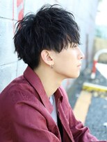 リップスヘアー 銀座(LIPPS hair)&nbsp;刈り上げマッシュヘア無造作パーマ@lipps_uekitoru