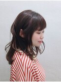大人かわいいひし形ノーブルAラインボブツヤカラー　20代30代