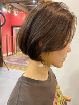 アイエン(aien) 前下がりボブ×大人かわいい×カーキグレージュ