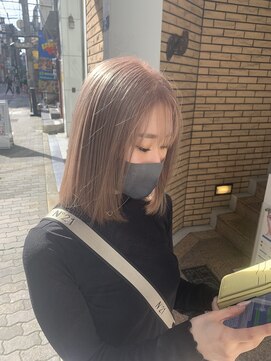 ラフ 難波店(LAFF) #黒髪#ボブルフ#ネビージュ#小顔#ワンレン