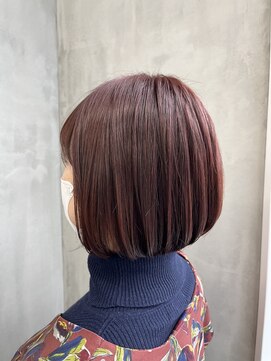 ジーナ 流山おおたかの森(Zina) ローズピンク×ミニボブ【Zina　大越香苗】