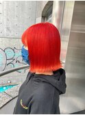 【心斎橋】オレンジ　ボブ