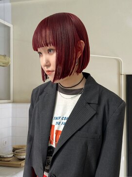 ランプヘアー(LAMP hair) BOB cut × RED color