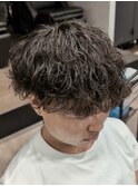 メンズマッシュ　波巻きスパイラルパーマ