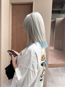 ジェム リット(GEM lit) 毛先デザインカラー◎ホワイトシルバー