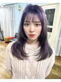 グレージュアッシュグレージュショートカットミニウルフ