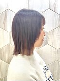 【白髪ぼかし】インナーカラー/外ハネボブ/切りっぱなし/ボブ