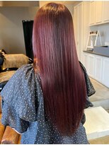 セプト 天神大名(SEPT.)&nbsp;ピンクベージュ 艶カラー ロング 髪質改善 ストレート 透明感