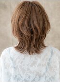 ホワイトブロンドイヤリングカラーウルフボブ314X上尾20代30代