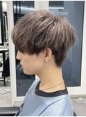 アッシュグレージュメンズカットショート