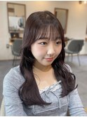 横浜駅近｜ラベンダーピンク×韓国巻き＊大人かわいいワンカラー