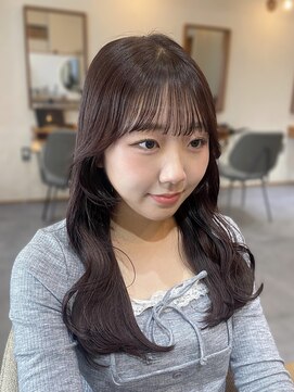 トワ(toi) 横浜駅近｜ラベンダーピンク×韓国巻き＊大人かわいいワンカラー