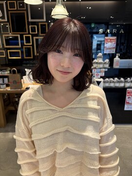 サラ 天神大名店(SARA) 【天神/大名】レッドブラウン/ボブスタイル