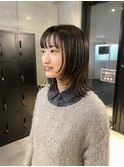オトナ女子のミディアムウルフ/吉祥寺/髪質改善/似合わせカット