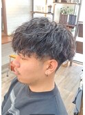 ツイストスパイラル　波巻きパーマ　縦落ちパーマ