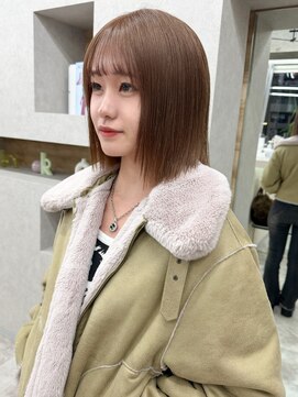 アロ 大阪梅田(alo) 【momoa】ブラウン×ボブカット《ブリーチ/大阪梅田》