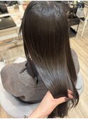 髪質改善ストレート×オリーブブラウン【柳澤優名】