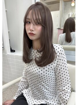 ペレ 栄 アネックス(PELE栄ANNEX) ピンクベージュ/アンブレラカラー/クールショート/前髪/栄