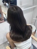 ビューバイネオリーブ 用賀店(Beau'r by neolive)&nbsp;ストレートパーマ縮毛矯正ダークパープル夏ミルクブラウン[用賀]