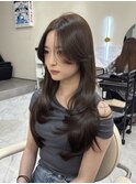 透明感とまろみのあるブラウン×艶っぽワンホンレイヤー/梅田