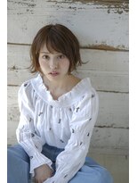 ニコ(nico...)&nbsp;外ハネショート #ワイドバング#くびれミディ#モーブカラー