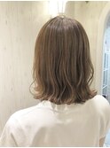 キャラメルベージュ×外ハネくびれボブ＊°．La Blanche吉田