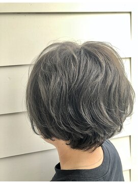 アプシー 三木店(Apsee) ショートボブ×ダークグレー/刈り上げボブ/刈り上げショート