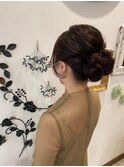 お呼ばれヘアセット♪華やかシニヨン☆