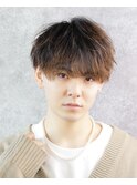 シースルー マッシュ 刈り上げ 2ブロック ナチュラル ゆるふわ