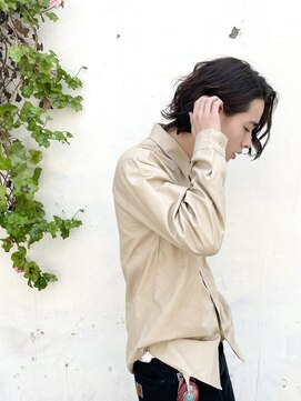 アカ(ACA) センターパートニュアンスパーマメンズマッシュパーマ札幌大通