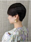 ストレートクールショート×ブラック