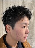スパイキーショートメンズヘア
